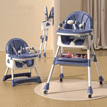 5 In 1 - Baby High Chair & Bosster Seat Foldable With Height Adjustable
